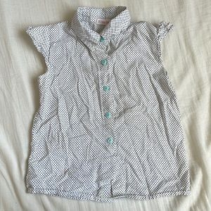 Polka Dot Short Sleeve Girls Blouse